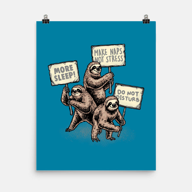 Sloths Unite-None-Matte-Poster-glitchygorilla