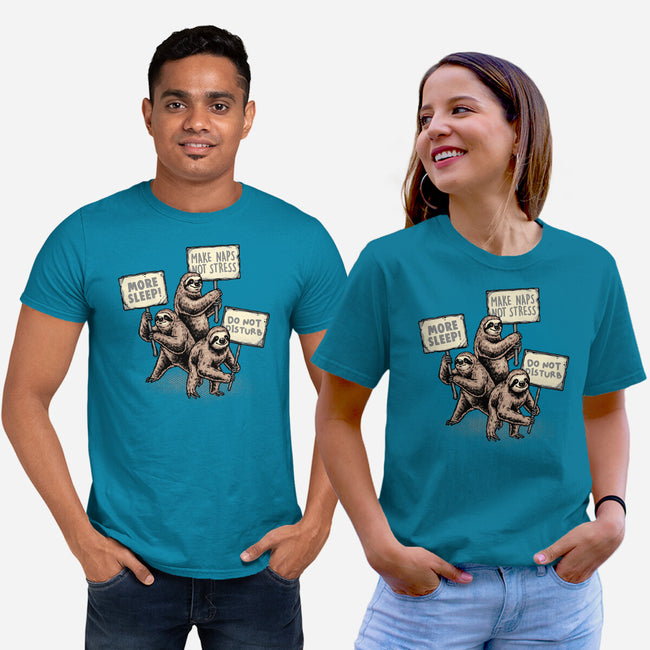 Sloths Unite-Unisex-Basic-Tee-glitchygorilla