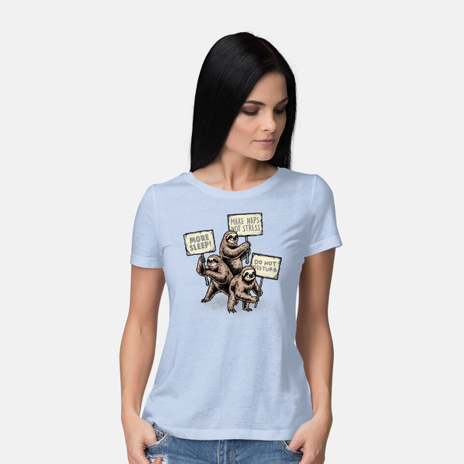 Sloths Unite-Womens-Basic-Tee-glitchygorilla