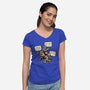 Sloths Unite-Womens-V-Neck-Tee-glitchygorilla