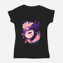 Cute Imp Mask-Womens-V-Neck-Tee-rmatix