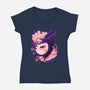 Cute Imp Mask-Womens-V-Neck-Tee-rmatix