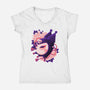 Cute Imp Mask-Womens-V-Neck-Tee-rmatix
