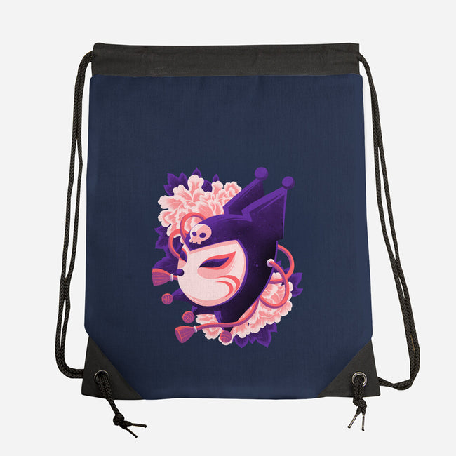 Cute Imp Mask-None-Drawstring-Bag-rmatix