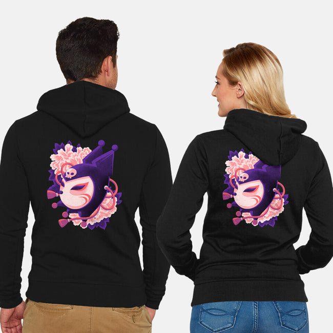 Cute Imp Mask-Unisex-Zip-Up-Sweatshirt-rmatix