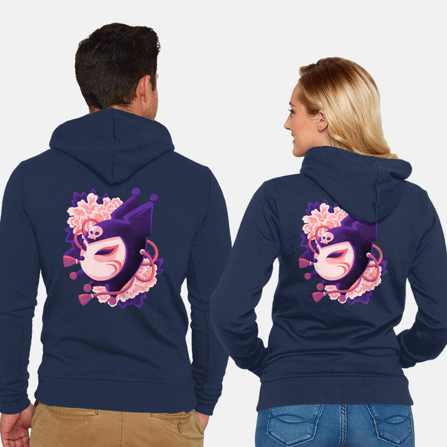 Cute Imp Mask-Unisex-Zip-Up-Sweatshirt-rmatix