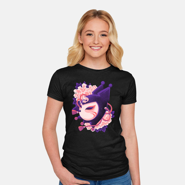 Cute Imp Mask-Womens-Fitted-Tee-rmatix