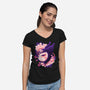 Cute Imp Mask-Womens-V-Neck-Tee-rmatix