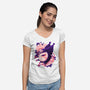 Cute Imp Mask-Womens-V-Neck-Tee-rmatix