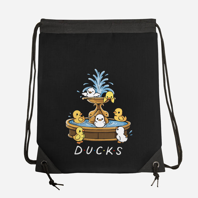 Duck Friends-None-Drawstring-Bag-Vallina84