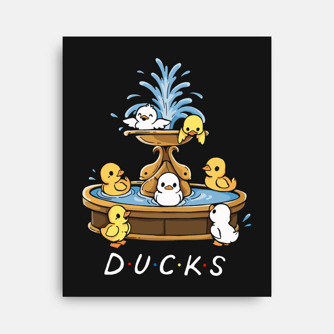 Duck Friends-None-Stretched-Canvas-Vallina84