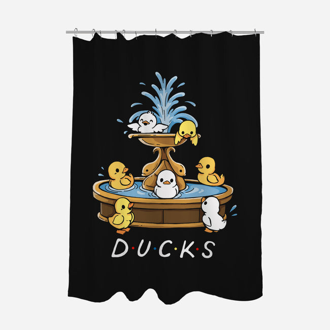 Duck Friends-None-Polyester-Shower Curtain-Vallina84