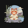 Meditating Cat-Womens-Racerback-Tank-GODZILLARGE