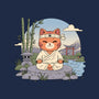 Meditating Cat-Womens-Racerback-Tank-GODZILLARGE