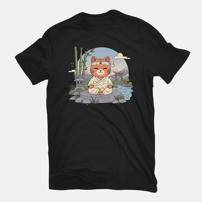 Meditating Cat-Mens-Premium-Tee-GODZILLARGE