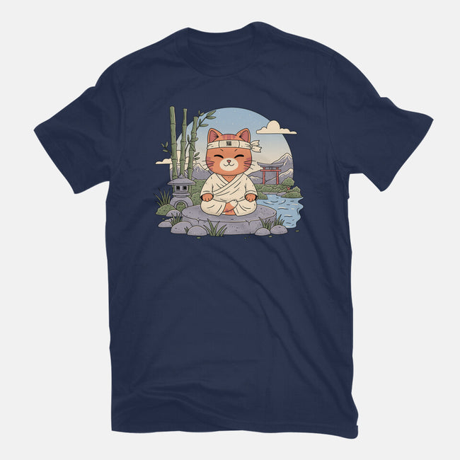 Meditating Cat-Mens-Premium-Tee-GODZILLARGE
