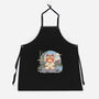 Meditating Cat-Unisex-Kitchen-Apron-GODZILLARGE