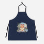 Meditating Cat-Unisex-Kitchen-Apron-GODZILLARGE