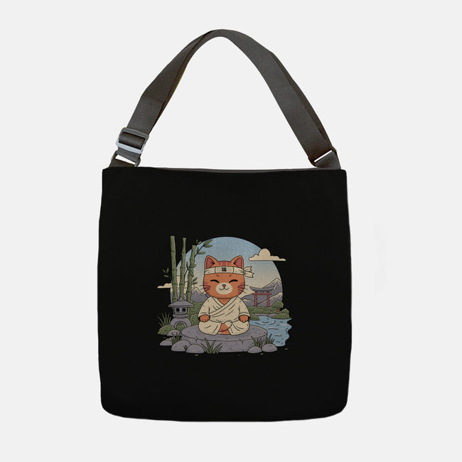Meditating Cat-None-Adjustable Tote-Bag-GODZILLARGE