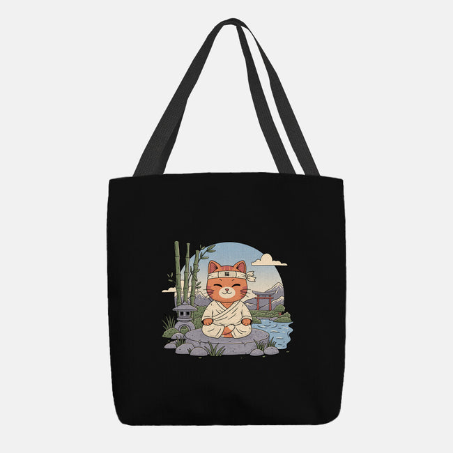 Meditating Cat-None-Basic Tote-Bag-GODZILLARGE