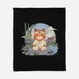 Meditating Cat-None-Fleece-Blanket-GODZILLARGE