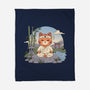 Meditating Cat-None-Fleece-Blanket-GODZILLARGE