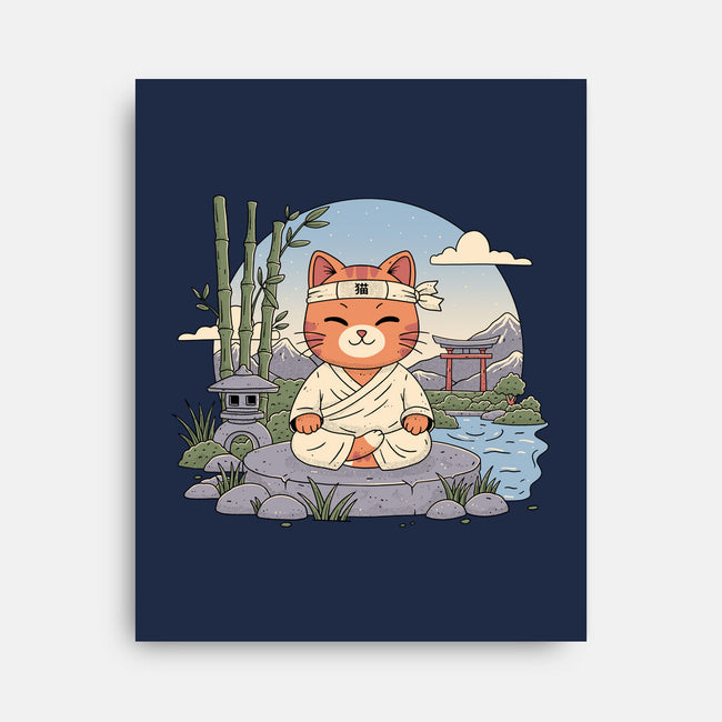Meditating Cat-None-Stretched-Canvas-GODZILLARGE