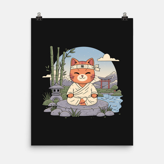 Meditating Cat-None-Matte-Poster-GODZILLARGE