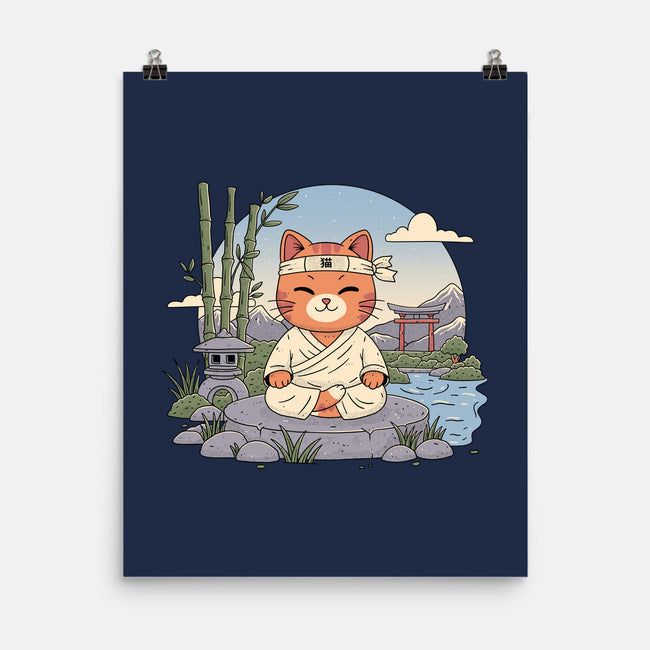 Meditating Cat-None-Matte-Poster-GODZILLARGE