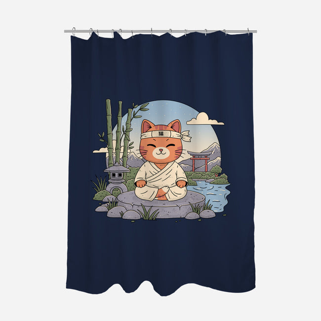 Meditating Cat-None-Polyester-Shower Curtain-GODZILLARGE