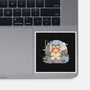 Meditating Cat-None-Glossy-Sticker-GODZILLARGE