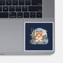 Meditating Cat-None-Glossy-Sticker-GODZILLARGE