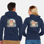 Meditating Cat-Unisex-Zip-Up-Sweatshirt-GODZILLARGE