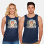 Meditating Cat-Unisex-Basic-Tank-GODZILLARGE
