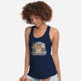Meditating Cat-Womens-Racerback-Tank-GODZILLARGE