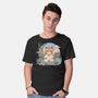 Meditating Cat-Mens-Basic-Tee-GODZILLARGE