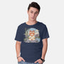 Meditating Cat-Mens-Basic-Tee-GODZILLARGE