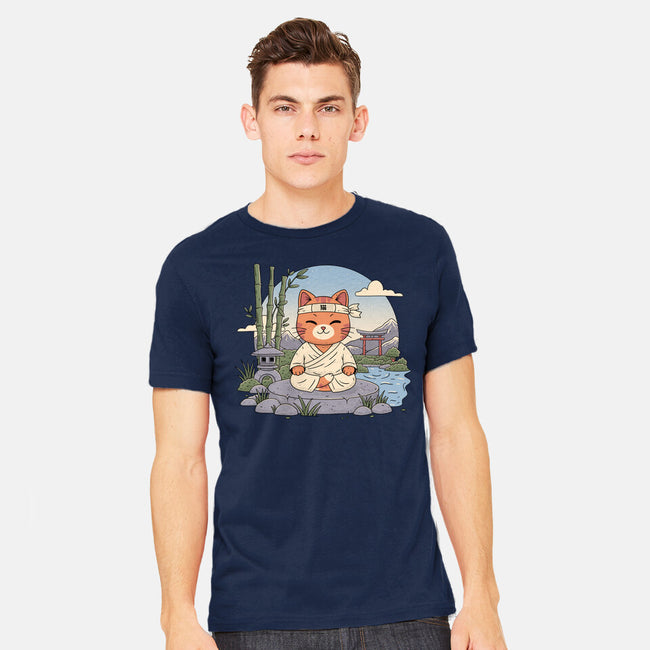 Meditating Cat-Mens-Heavyweight-Tee-GODZILLARGE