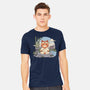 Meditating Cat-Mens-Heavyweight-Tee-GODZILLARGE