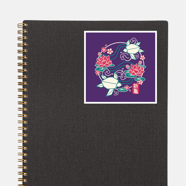 Origami Turtle-None-Glossy-Sticker-NemiMakeit