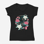 Origami Turtle-Womens-V-Neck-Tee-NemiMakeit