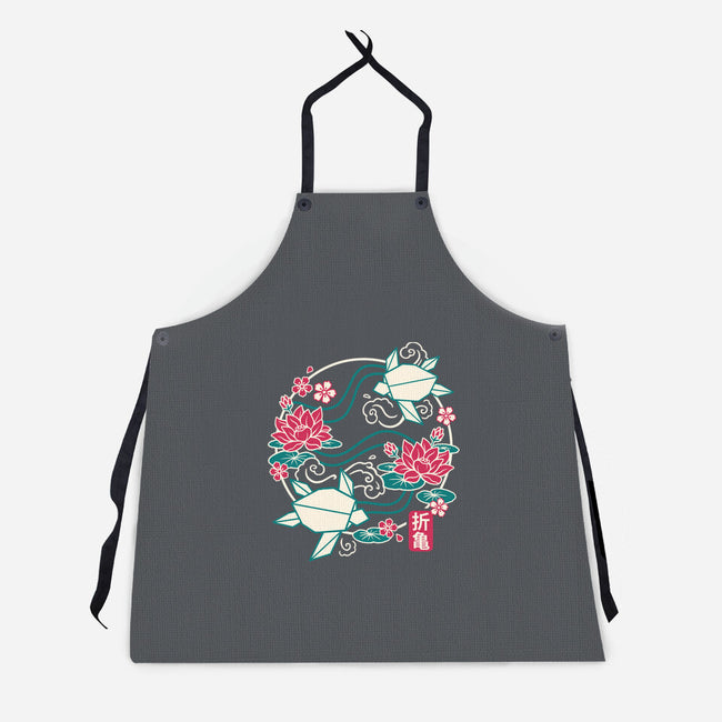 Origami Turtle-Unisex-Kitchen-Apron-NemiMakeit