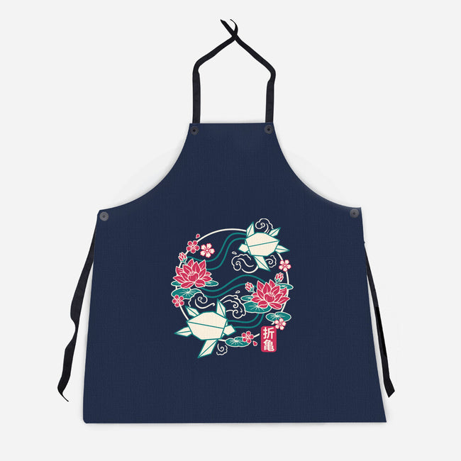 Origami Turtle-Unisex-Kitchen-Apron-NemiMakeit