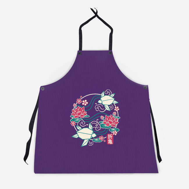 Origami Turtle-Unisex-Kitchen-Apron-NemiMakeit