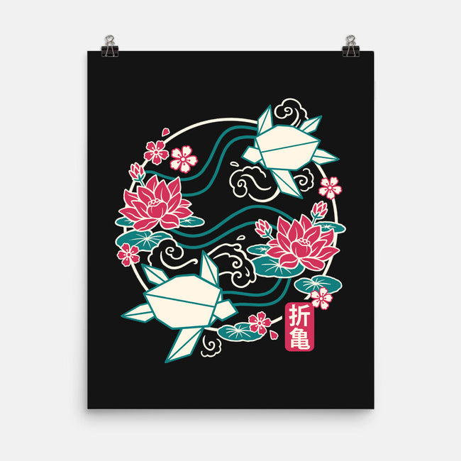 Origami Turtle-None-Matte-Poster-NemiMakeit