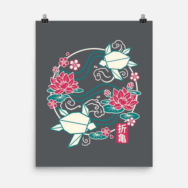 Origami Turtle-None-Matte-Poster-NemiMakeit