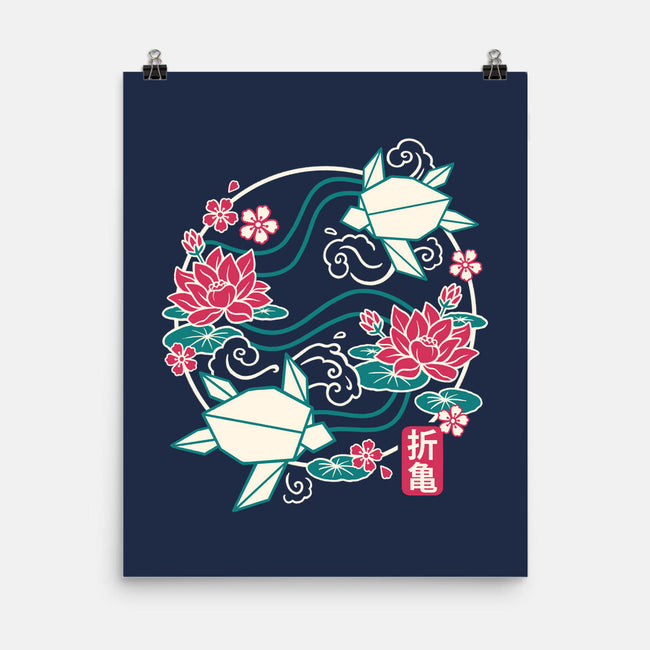 Origami Turtle-None-Matte-Poster-NemiMakeit