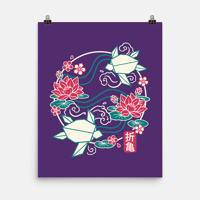 Origami Turtle-None-Matte-Poster-NemiMakeit