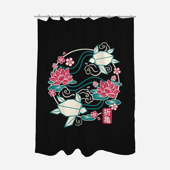 Origami Turtle-None-Polyester-Shower Curtain-NemiMakeit
