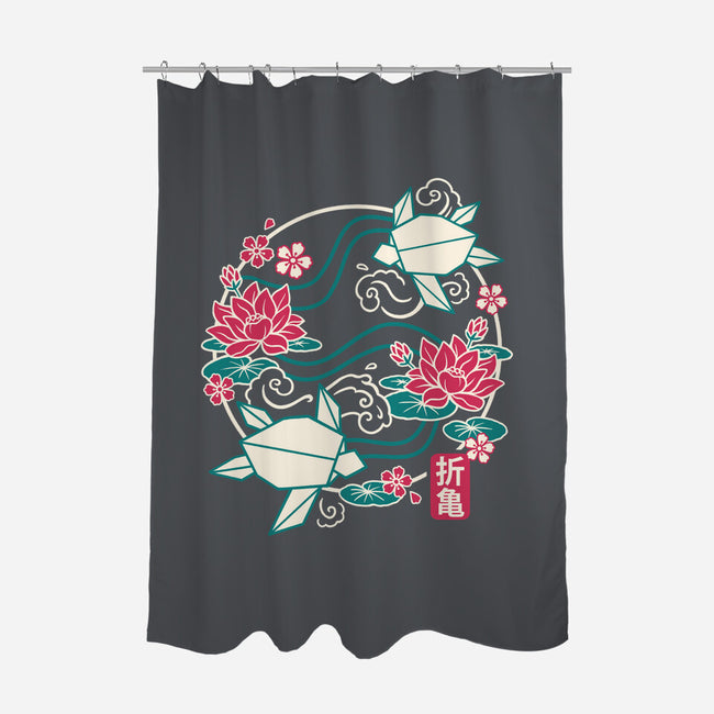 Origami Turtle-None-Polyester-Shower Curtain-NemiMakeit